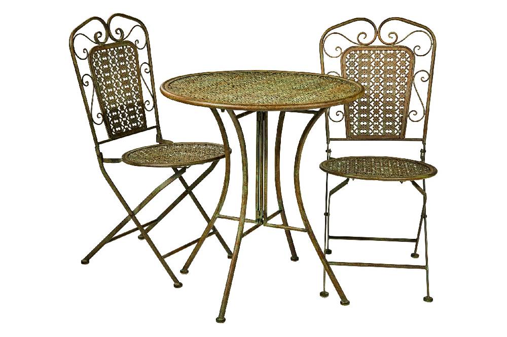 Novità Home Iron Line - Tavolo Da Esterno In Ferro Verde