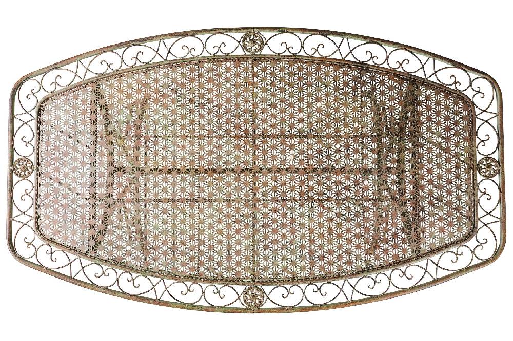 Novità Home Iron Line - Tavolo Rettangolare Da Esterno In Ferro Verde