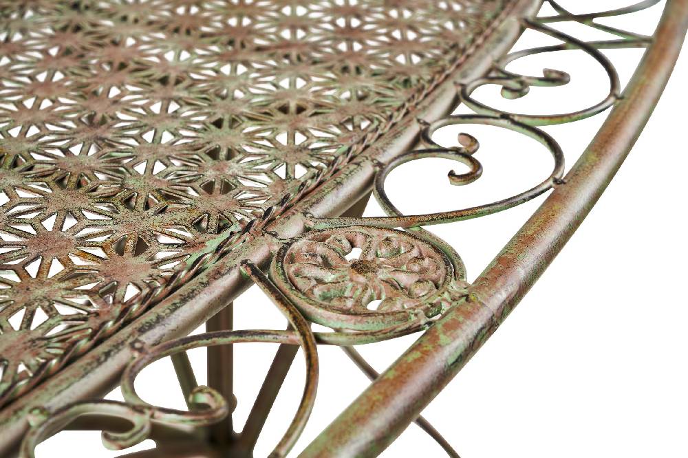 Novità Home Iron Line - Tavolo Rettangolare Da Esterno In Ferro Verde