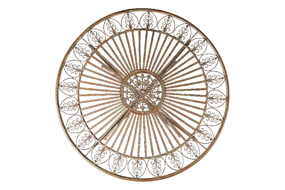 Novità Home Iron Line - Tavolo Tondo Da Esterno In Ferro Verde