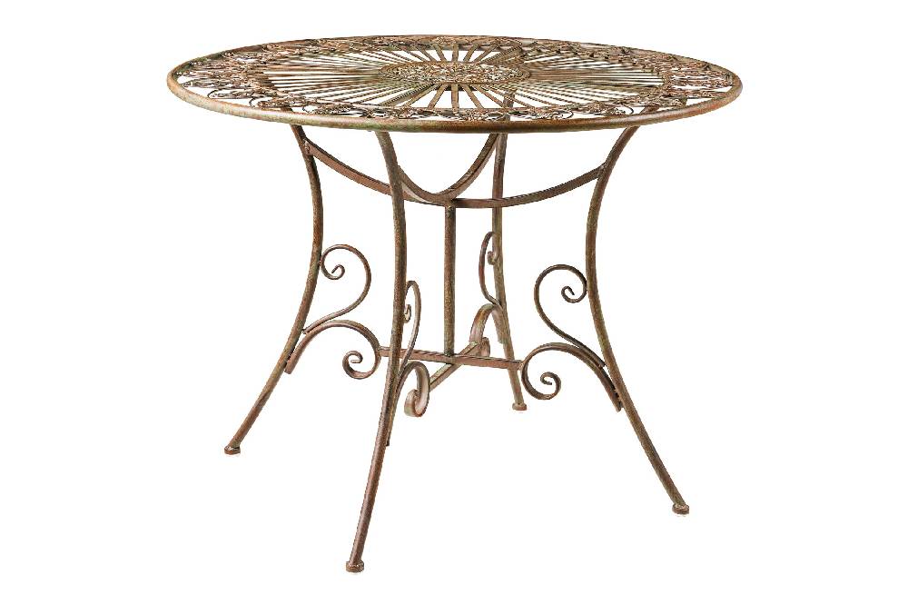 Novità Home Iron Line - Tavolo Tondo da Esterno in Ferro Verde