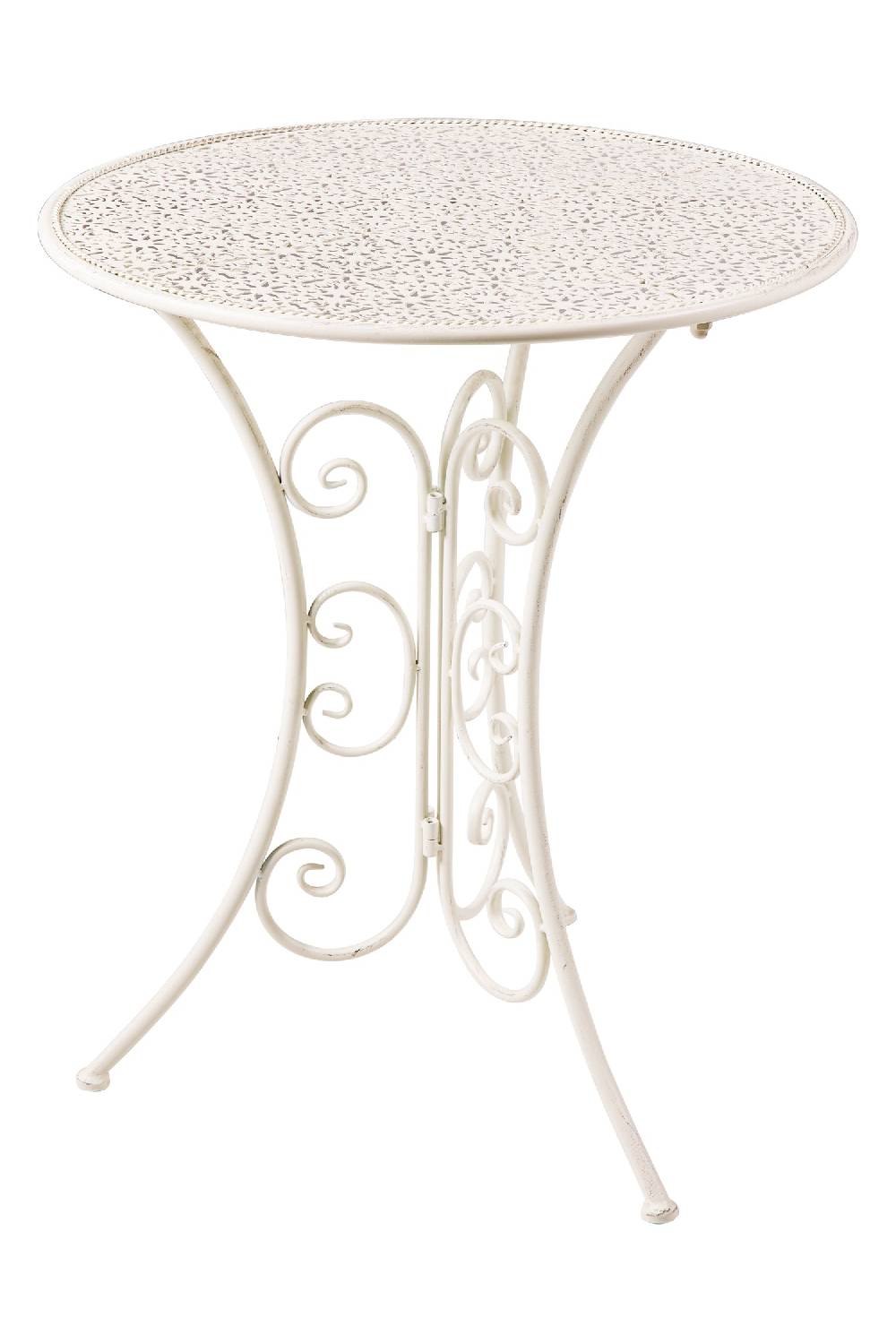 Novità Home Isabelle - Set 1/3 Tavolo Con Due Sedie Bianco Anticato