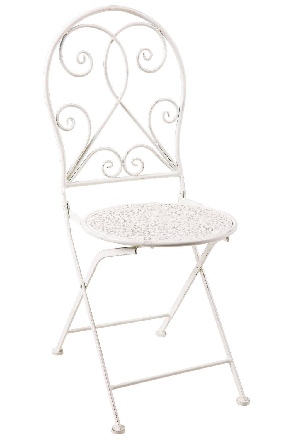 Novità Home Isabelle - Set 1/3 Tavolo Con Due Sedie Bianco Anticato