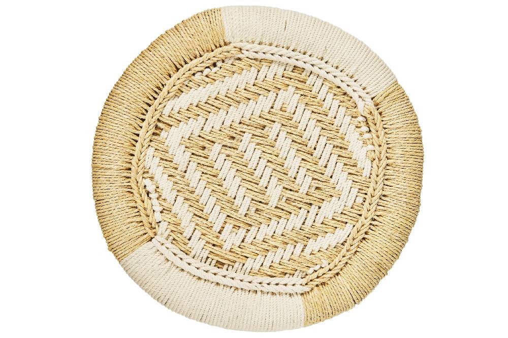 Novità Home Jambe - Sgabello Tondo Intreccio Corda Color Naturale