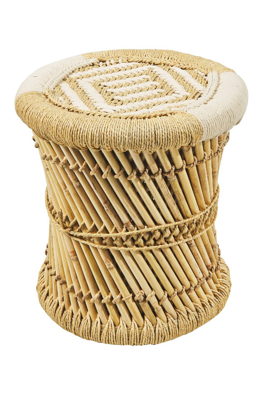 Novità Home Jambe - Sgabello Tondo Intreccio Corda Color Naturale