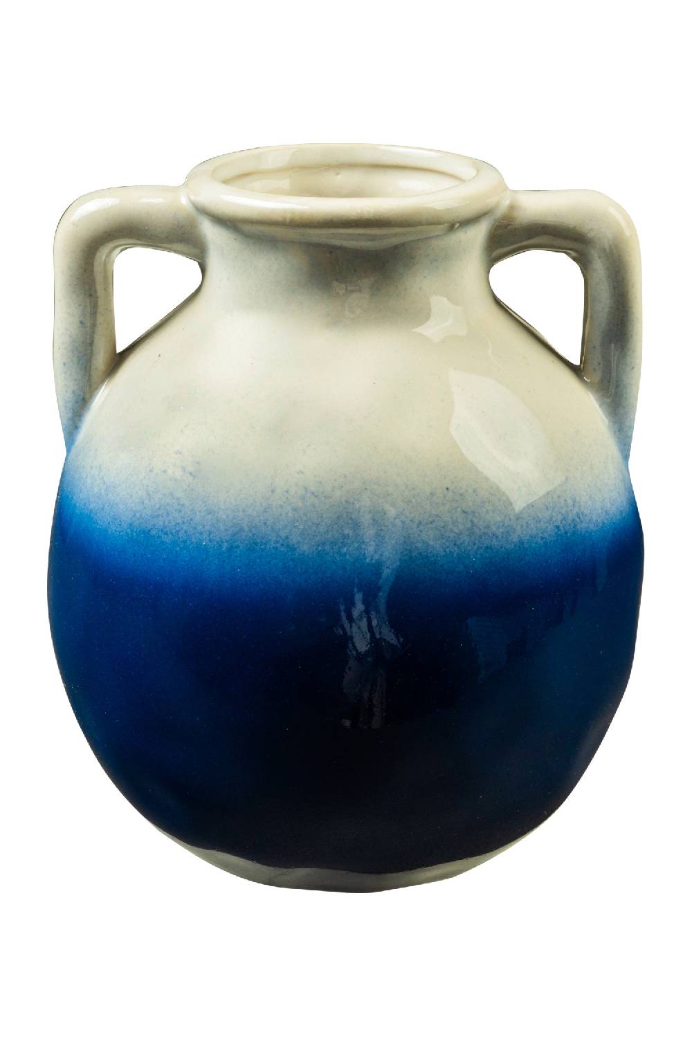 Novità Home Jarron - Anfora Con 2 Manici Antic Cream Shaded Blue