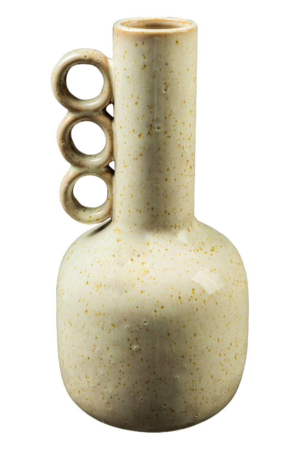 Novità Home Jarron - Vaso Con Manico Anelli Antic Cream Finish