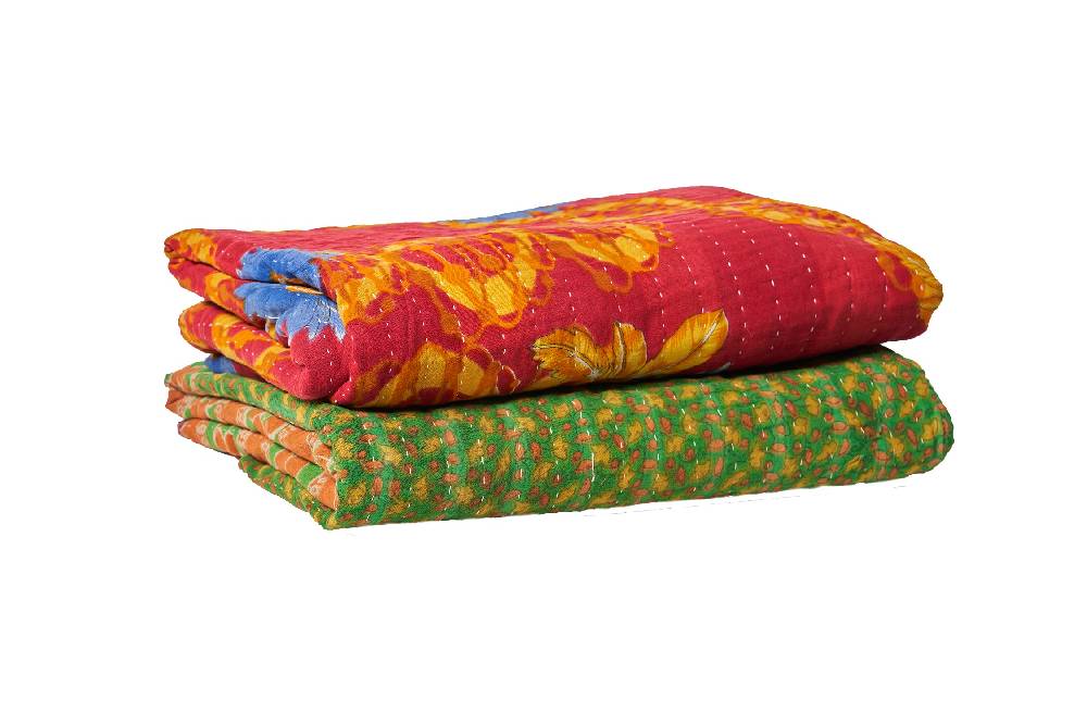 Novità Home Kantha - Copriletto Originale In Cotone - 150x220 - Assortiti