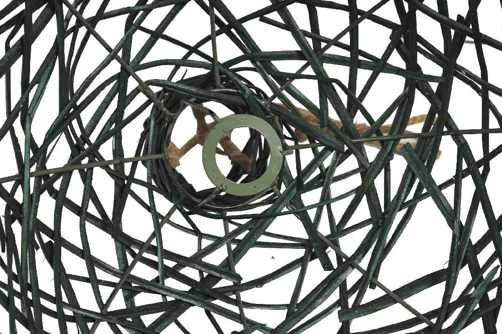 Novità Home Lampadario Svasato Rattan Verde - Piccolo