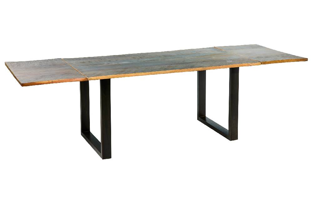 Novità Home Leicester - Tavolo Pranzo Irregolare Mis.180 Con Prolunghe Grey