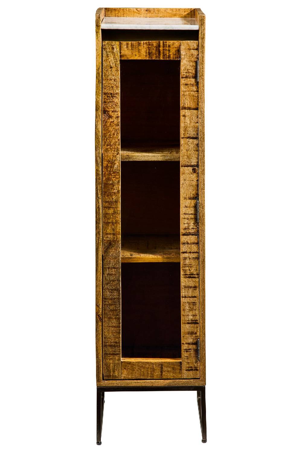 Novità Home Les Bains Douches - Vetrinetta Alta Con Piano In Marmo