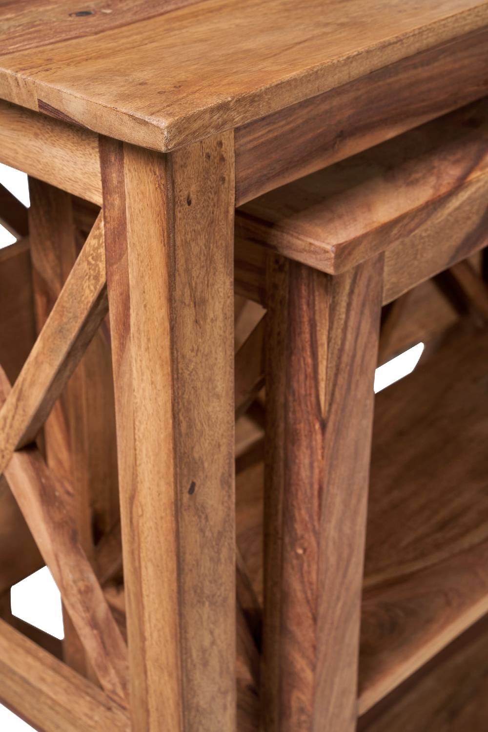 Novità Home Libreria Bassa In Legno Naturale - Set 1/2