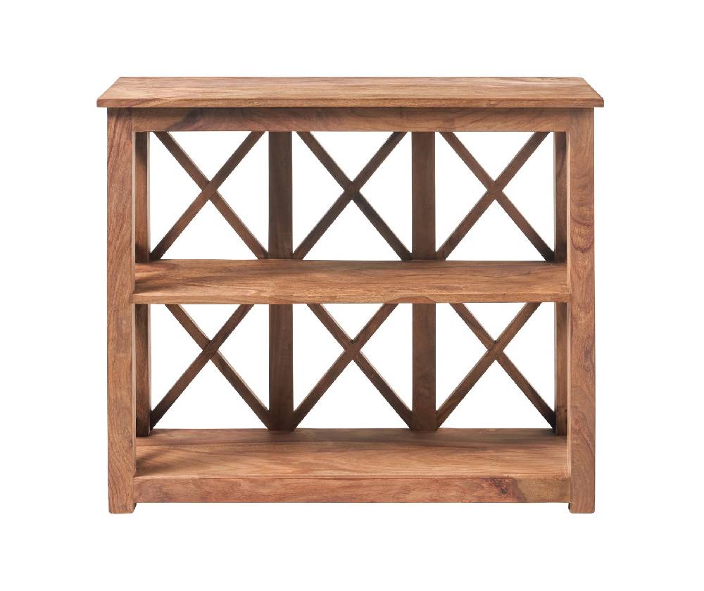 Novità Home Libreria Bassa In Legno Naturale - Set 1/2