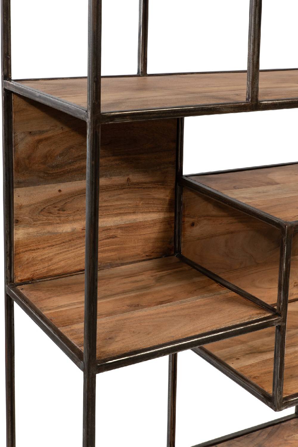 Novità Home Libreria Con Mensole Sfalsate In Legno E Metallo