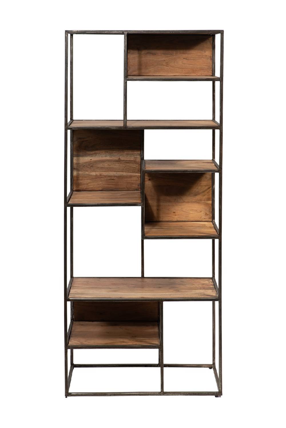 Novità Home Libreria con mensole sfalsate in legno e metallo