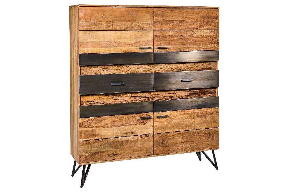 Novità Home Light - Mobile In Legno Di Acacia E Cassetti Con LED