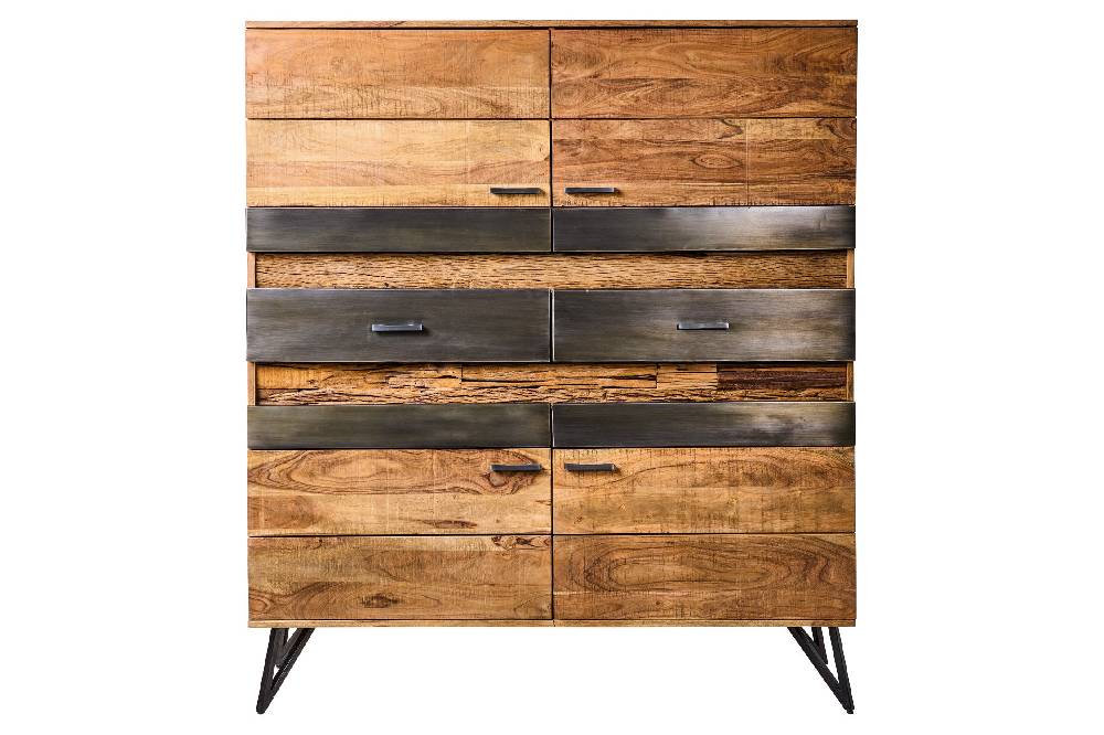 Novità Home Light - Mobile in Legno di Acacia e Cassetti con LED