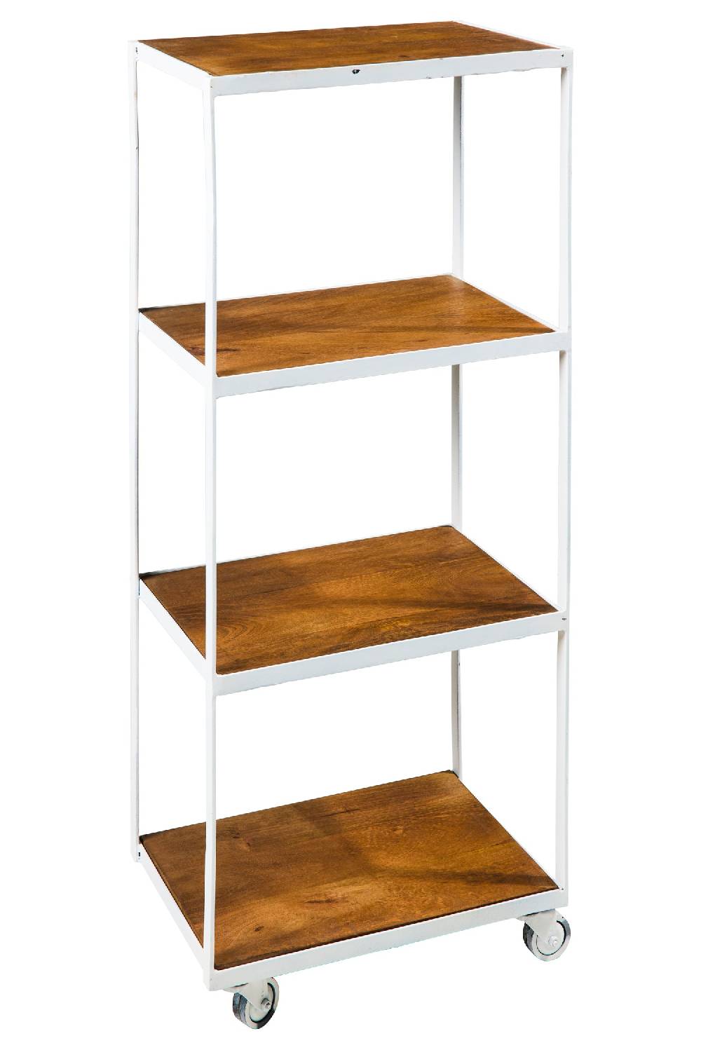 Novità Home London - Scaffale In Legno Riciclato Con Struttura Bianca In Ferro