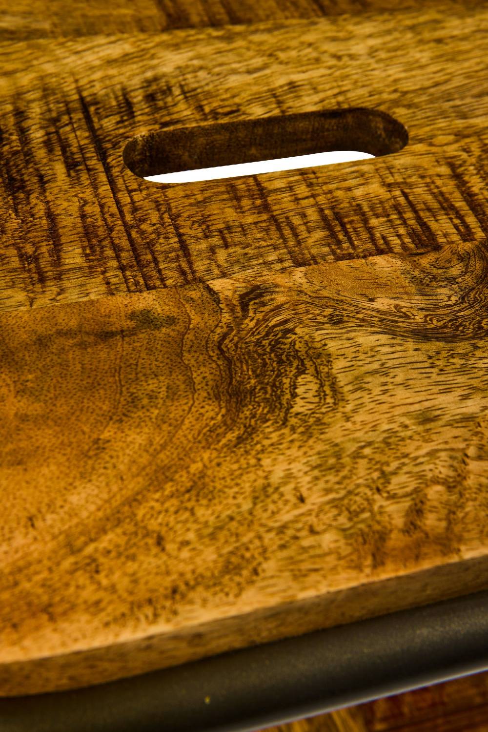 Novità Home London - Set 2 Sgabelli In Legno Di Mango E Ferro