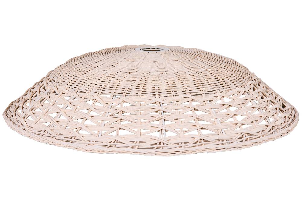 Novità Home Lumiere - Cappello Lampad.Piatto Midollino Bianco