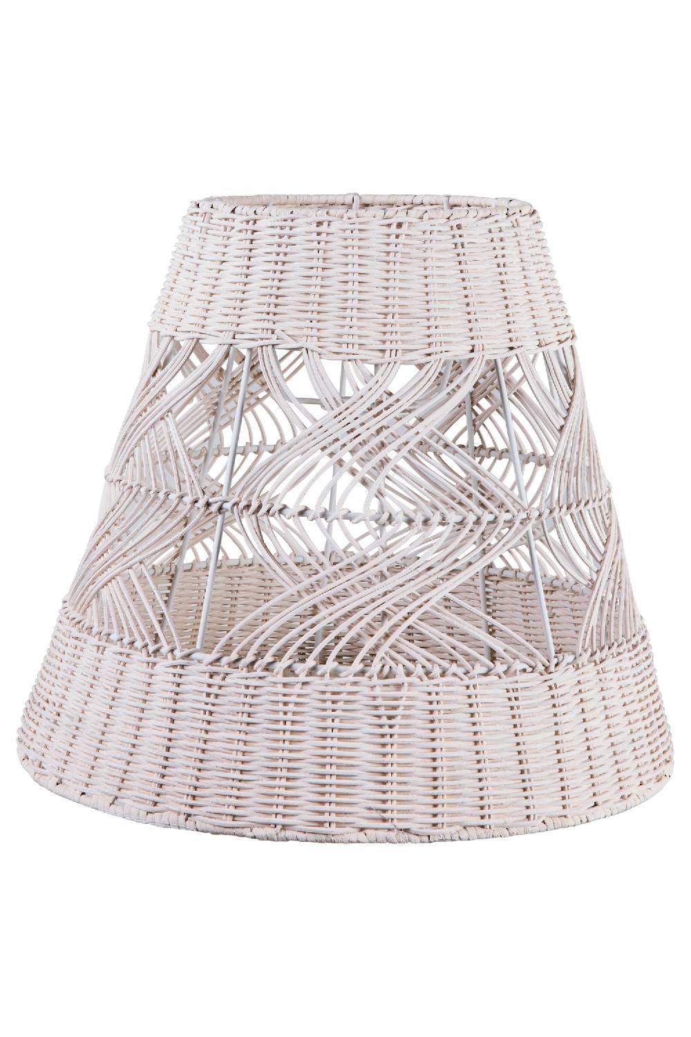 Novità Home Lumiere - Cappello Lampadario Cilindro Medio Midollino Bianco