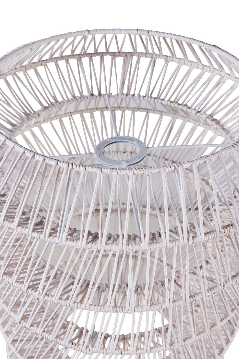 Novità Home Lumiere - Cappello Lampadario Design Midollino Bianco