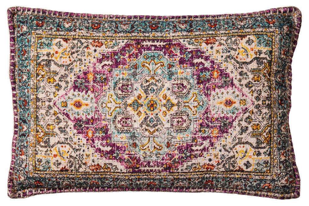 Novità Home Maddalena - Cuscino Stampa Vintage Tonalita Purple Con Interno