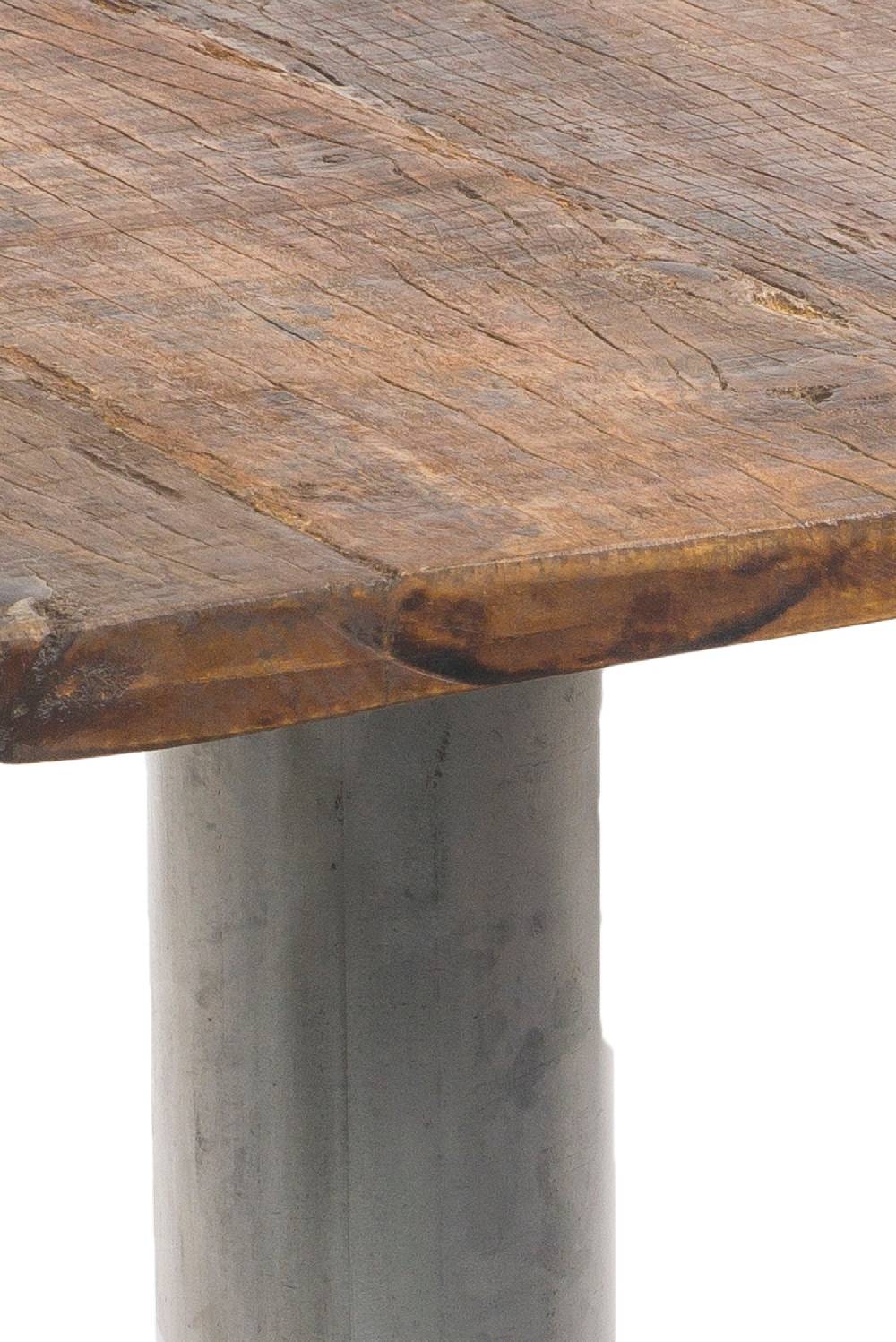 Novità Home Manhole - Tavolo Bistro In Legno E Base Metallo - 4 Persone