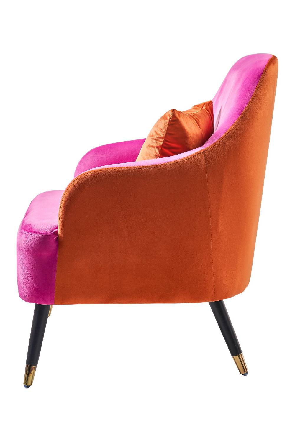 Novità Home Mariarosa - Poltrona Doppio Colore Con Cuscino Orange