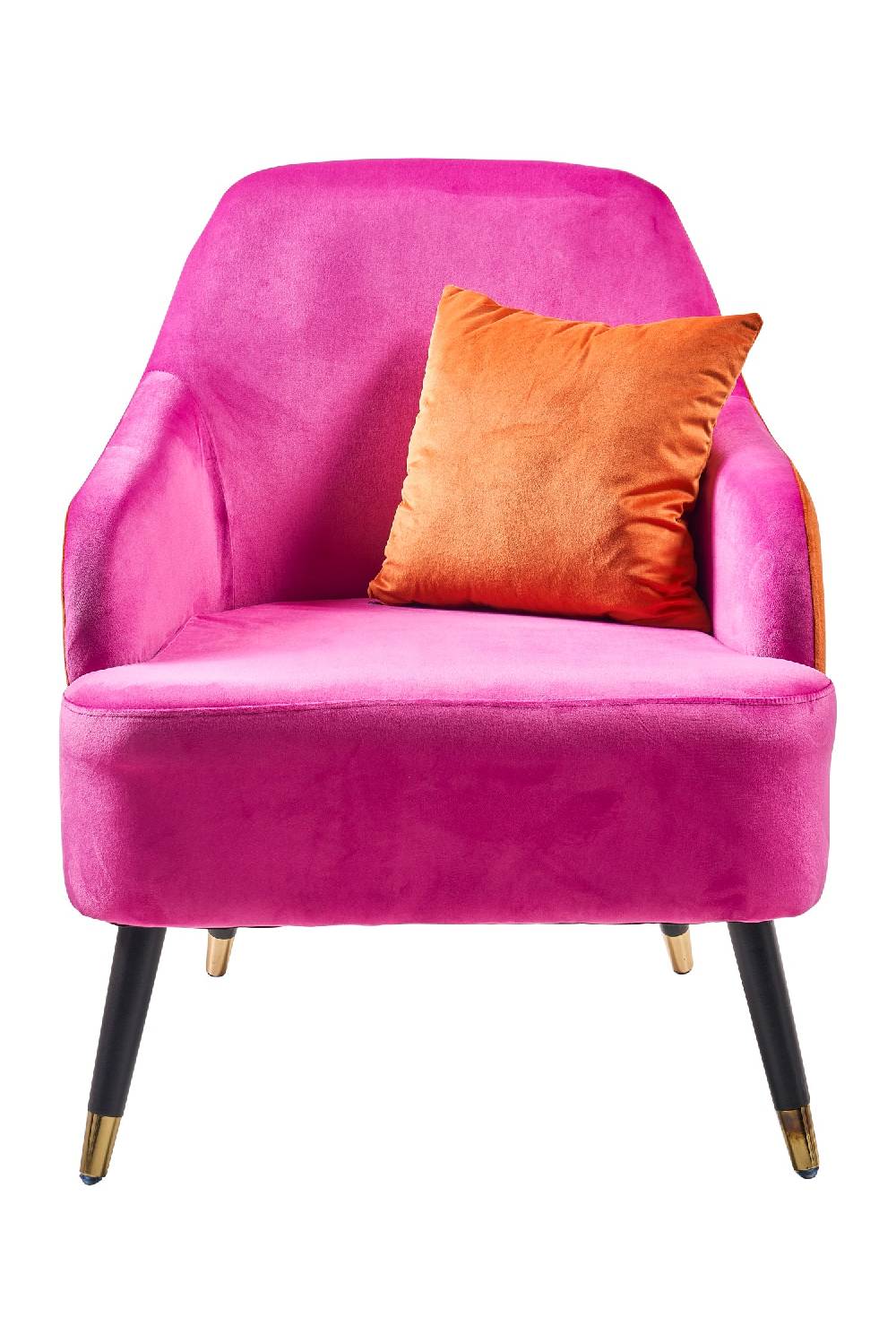 Novità Home Mariarosa - Poltrona Doppio Colore Con Cuscino Orange