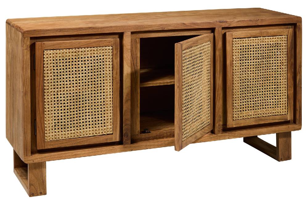 Novità Home Martinica - Credenza 3 Sportelli Con Rattan