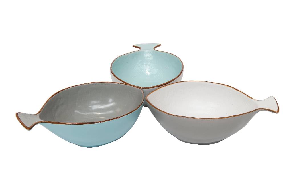Novità Home Mediterraneo Linea Mare - Ciotola Pesce - 3 Colori Assortiti