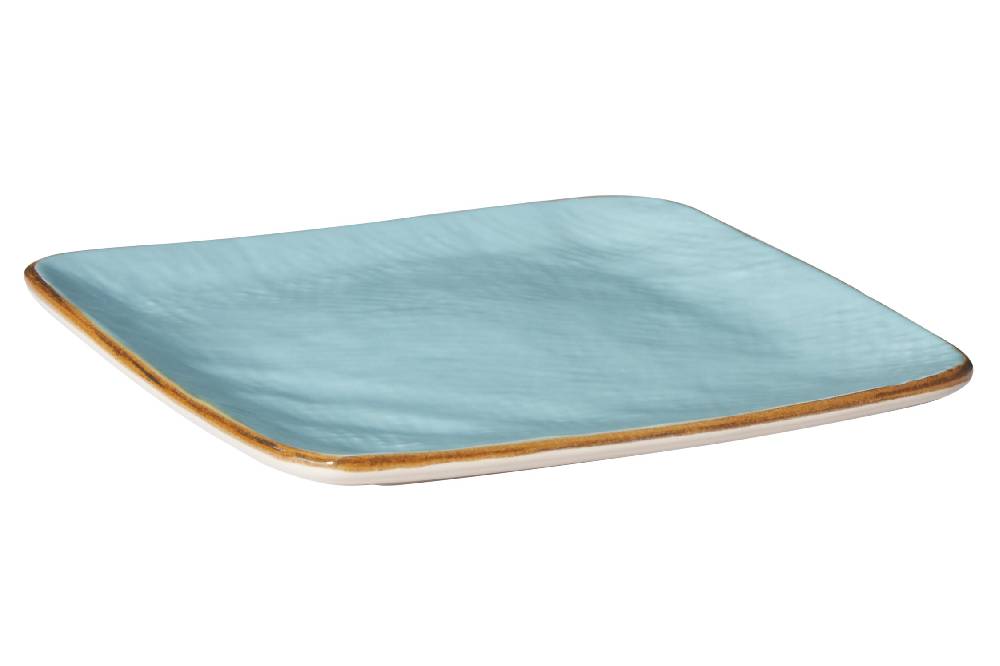 Novità Home Mediterraneo - Piattino Quadrato In Gres Turchese