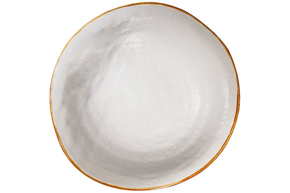 Novità Home Mediterraneo - Piatto Fondo in Gres Bianco