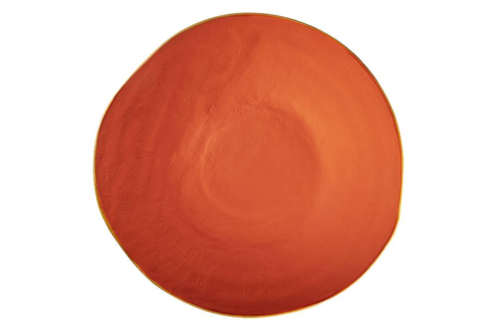 Novità Home Mediterraneo - Piatto Piano in Gres Arancione