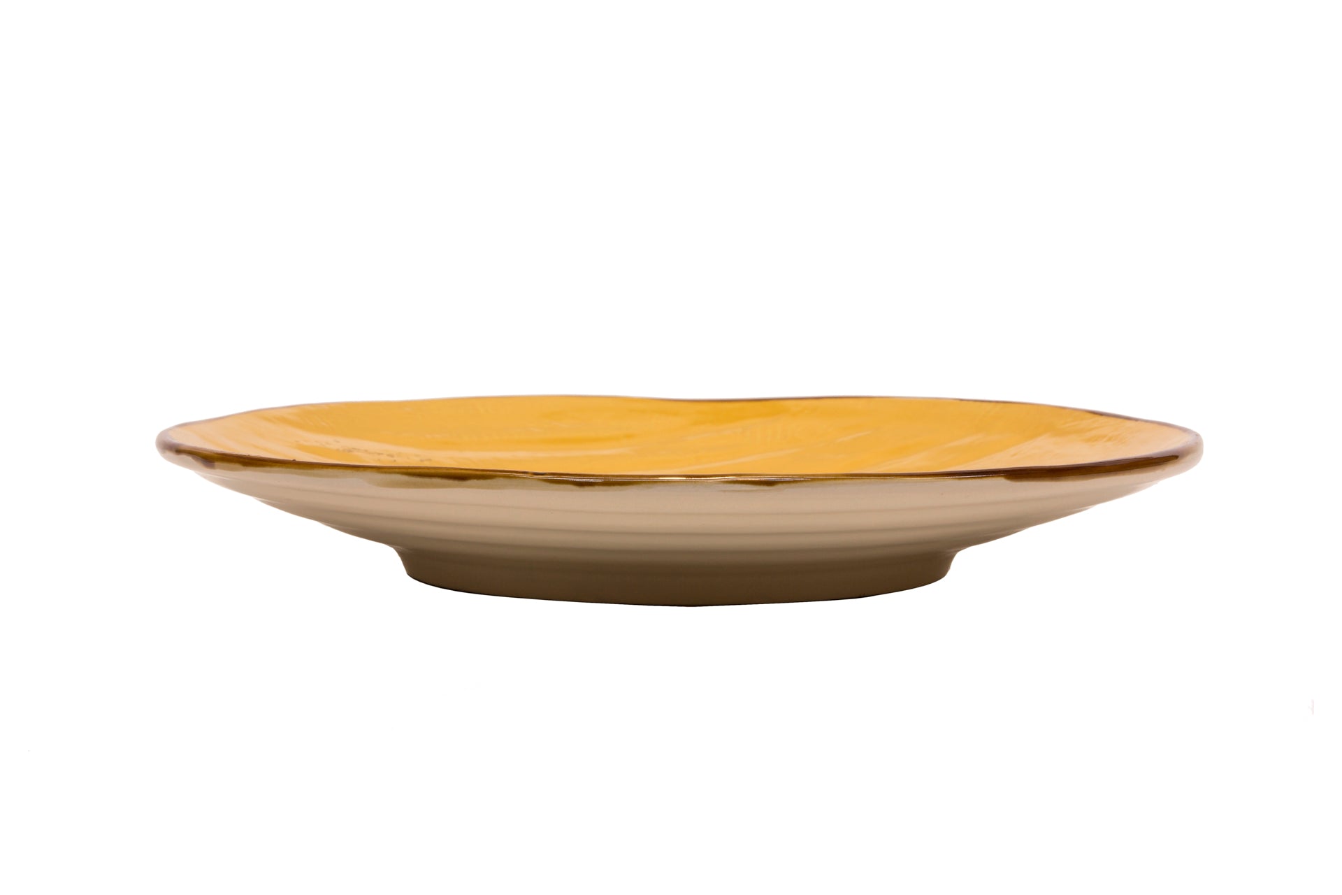 Novità Home Mediterraneo - Piatto Piano In Gres Giallo