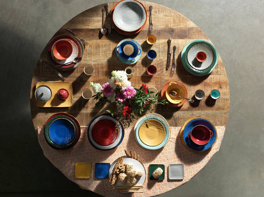 Novità Home Mediterraneo - Piatto Piano In Gres Giallo