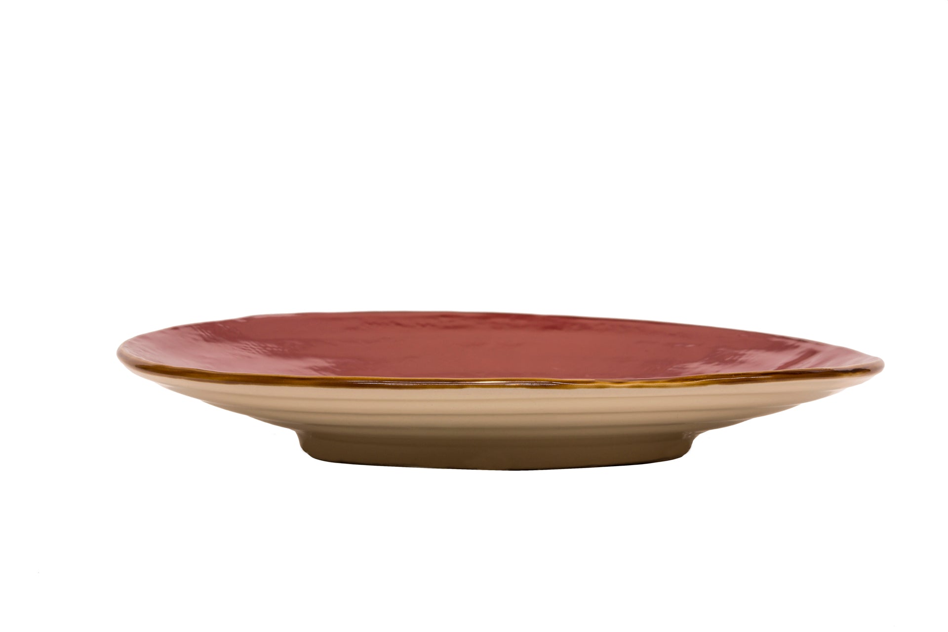 Novità Home Mediterraneo - Piatto Piano In Gres Rosso