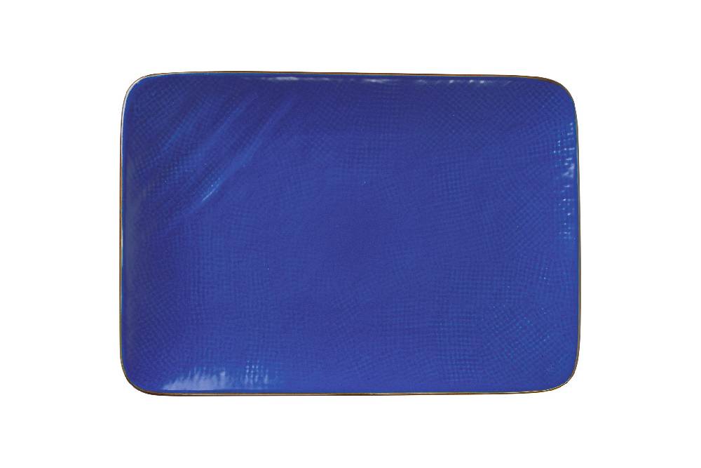 Novità Home Mediterraneo - Piatto Rettangolare in Gres Blu