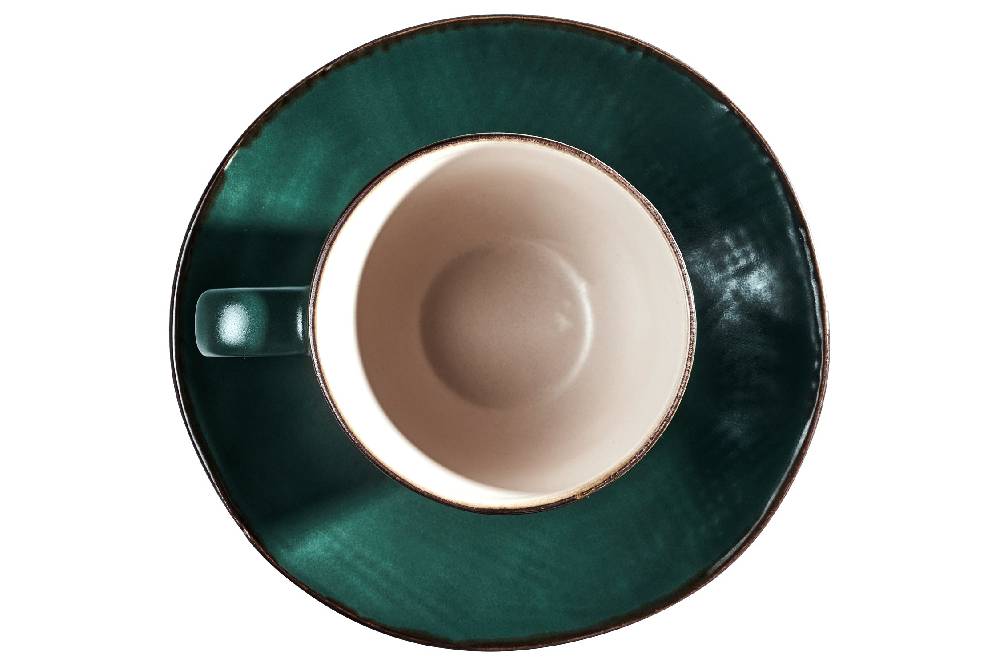Novità Home Mediterraneo - Tazzina Caffe Con Piattino Verde
