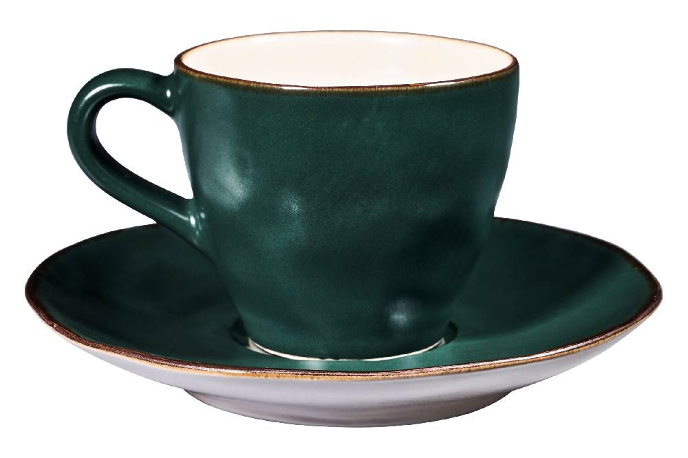 Novità Home Mediterraneo - Tazzina Caffe con Piattino Verde