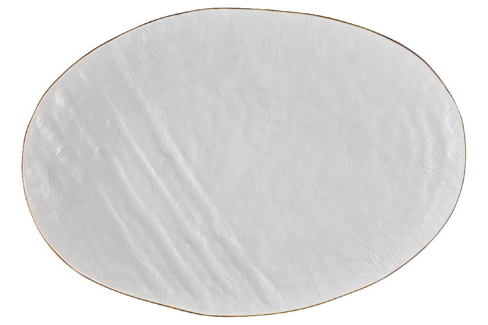 Novità Home Mediterraneo - Vassoio Grande Ovale Bianco