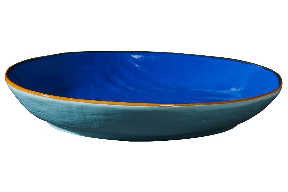 Novità Home Mediterraneo - Vassoio Ovale Bordo Alto - Colori Assortiti