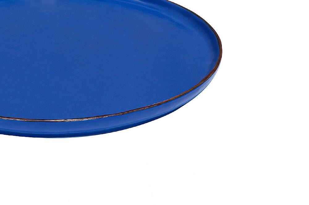 Novità Home Mediterraneo - Vassoio Tondo Bordo Alto - Blue