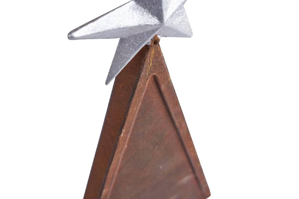 Novità Home Merry - Alberello Stilizzato Da Appoggio Rustic Con Stella Arg