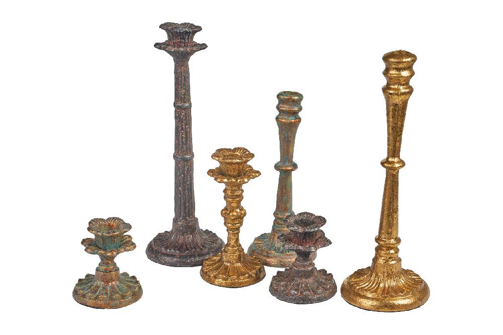 Novità Home Merry - Candelabro Stilizzato Medio Verde Rame