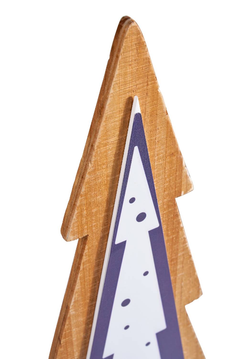 Novità Home Merry - Sagoma Albero In Legno Con Palline Stilizzate