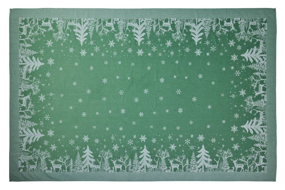 Novità Home Merry - Tovaglia Stampa Bosco Verde Antipiega