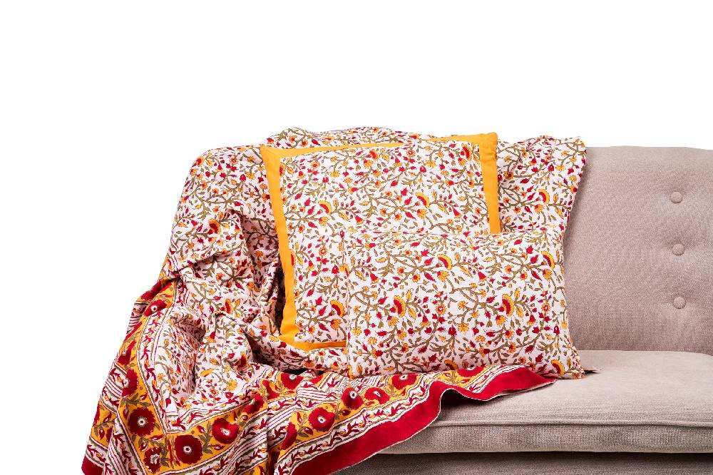 Novità Home Modica - Mezzero Doppio Decor Rosso In Cotone - 270x270