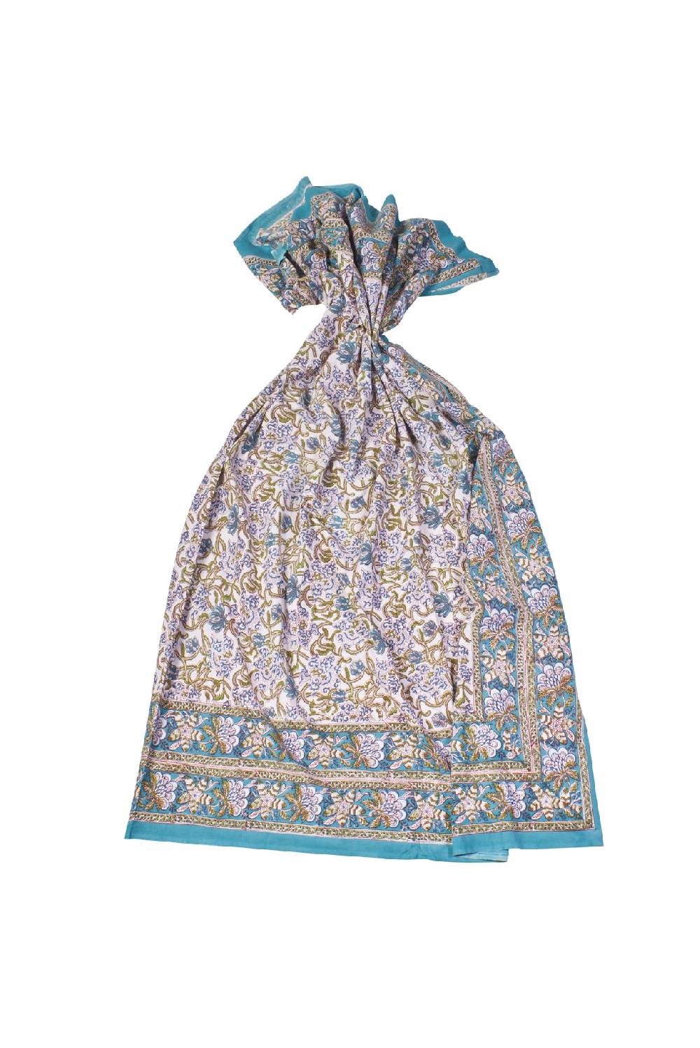 Novità Home Monreale - Mezzero Doppio Decor Turchese In Cotone - 270X270